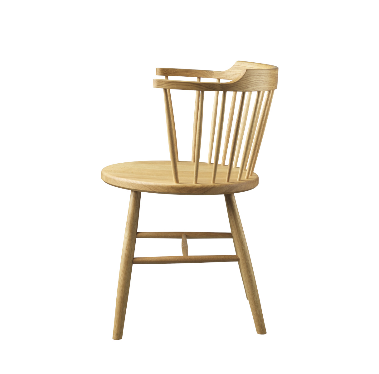 FDB Møbler J18, ergonomischer Stuhl aus geölter Eiche, nordisches Design, nachhaltig, langlebig