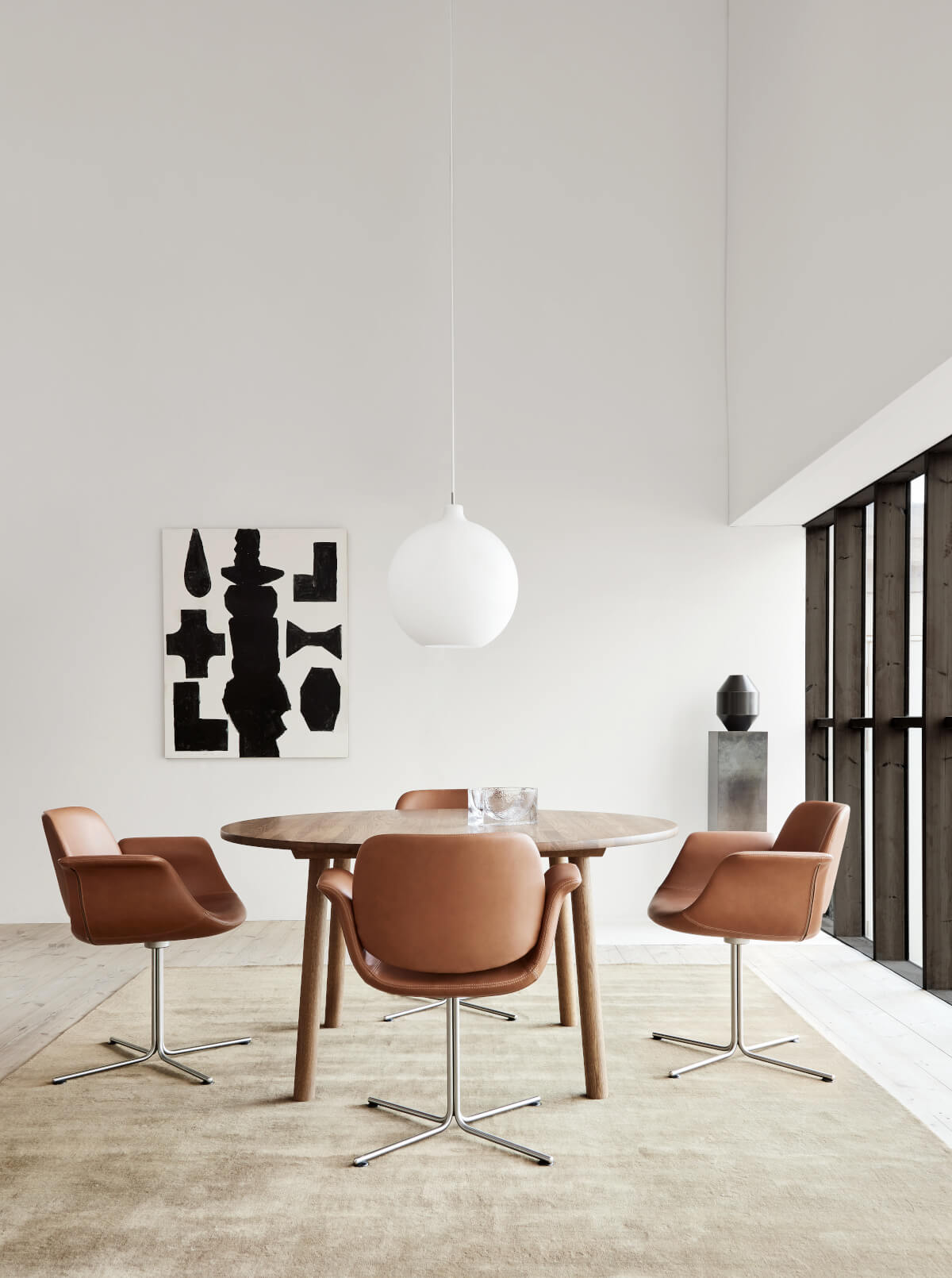 Flamingo Chair, leder max 98 schwarz