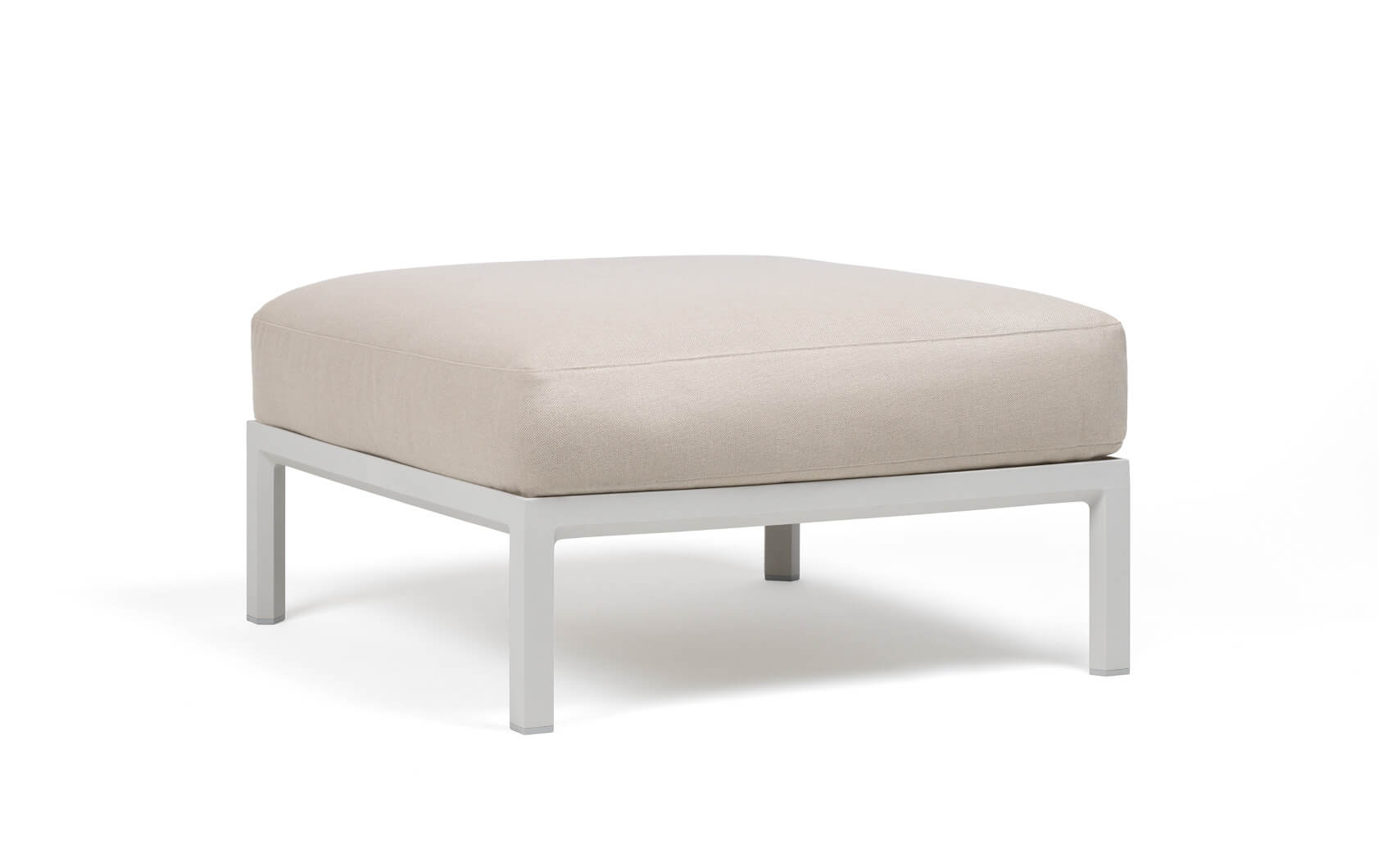 Nardi Maximo Pouf gesso/perla Sunbrella, wetterfester Outdoor-Pouf, leicht, langlebig, modernes italienisches Design