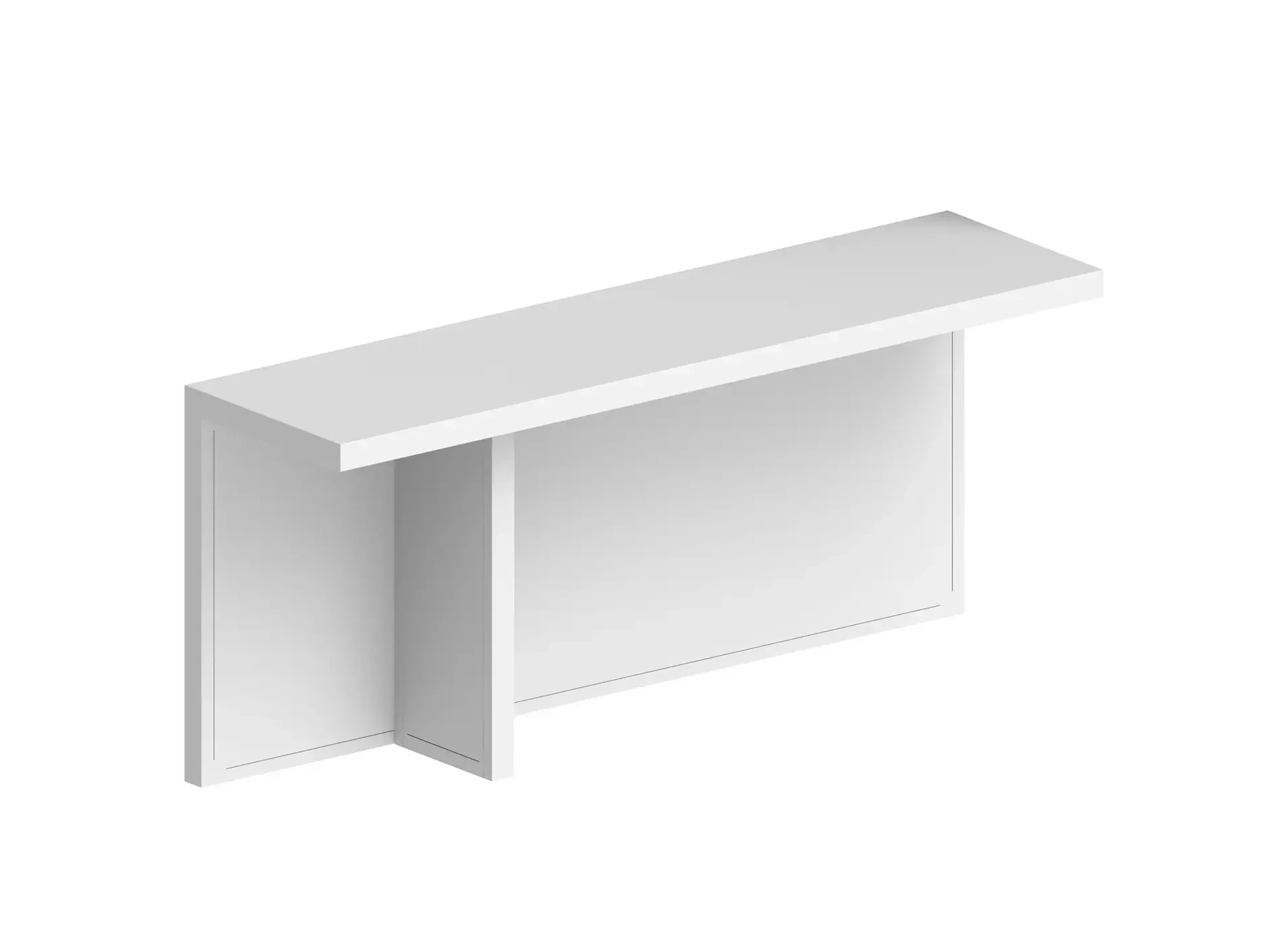 Zeus Atrium Konsolentisch 170 cm in Weiß aus Stahl