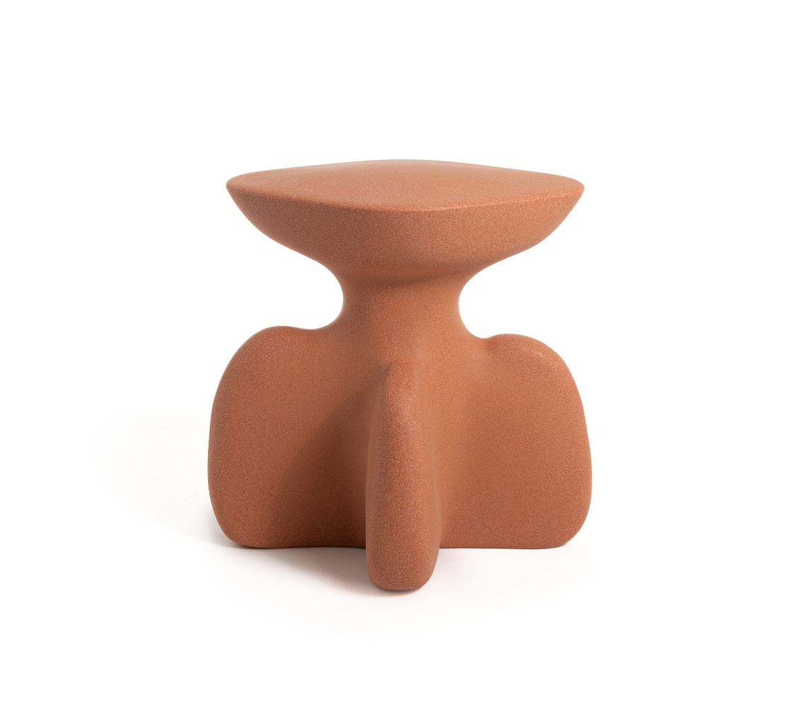 Archeo Hocker, niedrig, terracotta orange