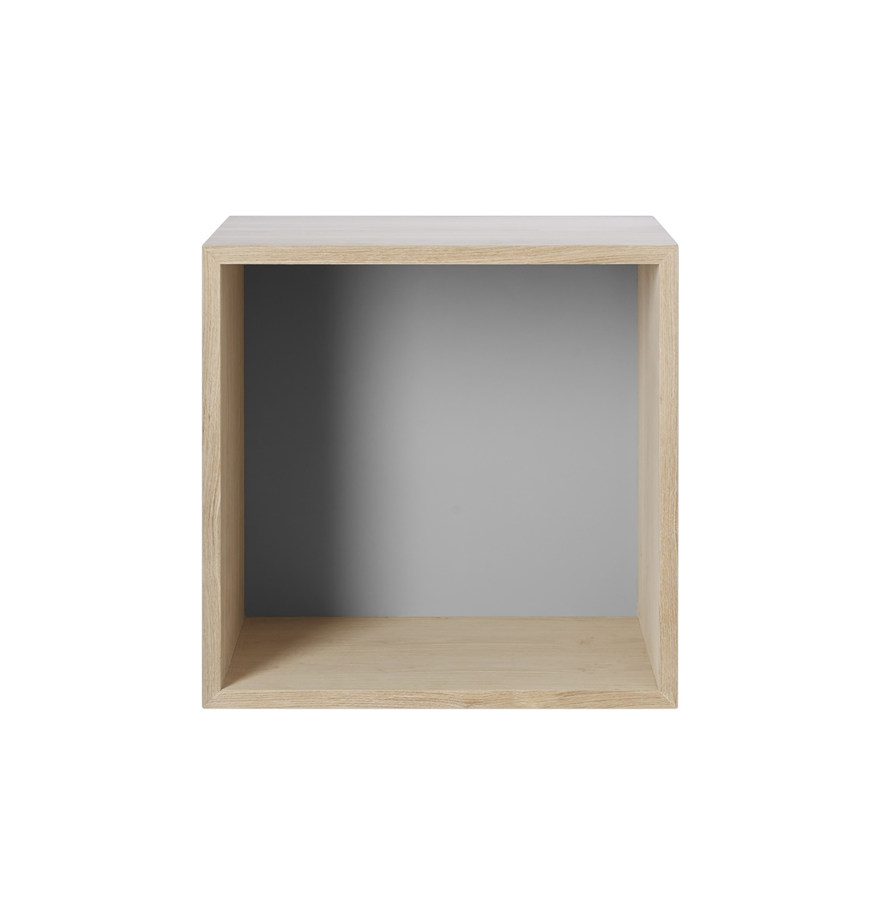 Mini Stacked System Regalmodul, medium, eiche natur / hellgrau Mini Stacked System Regalmodul, medium, eiche natur / hellgrau