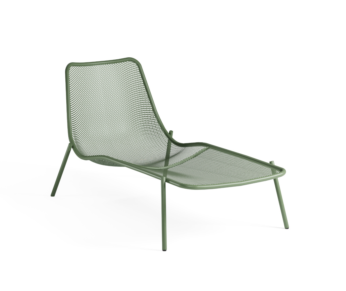 Round Gartenliege, militärgrün