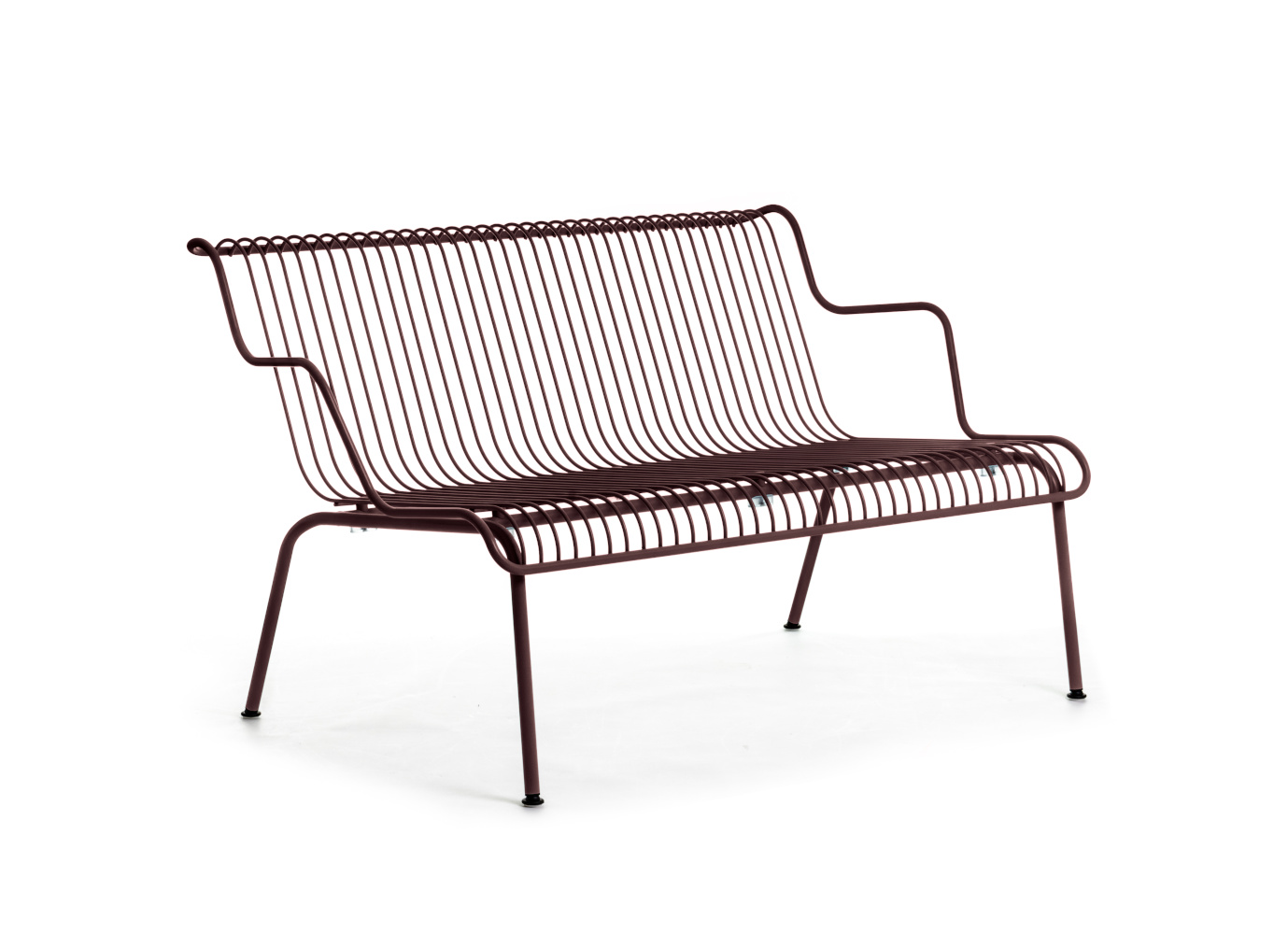 Magis South Bank 70 cm – Outdoor-Sitzbank bordeaux Magis South Bank 70 cm, bordeaux, Outdoor-Sitzbank, robust, komfortabel, modernes italienisches Design