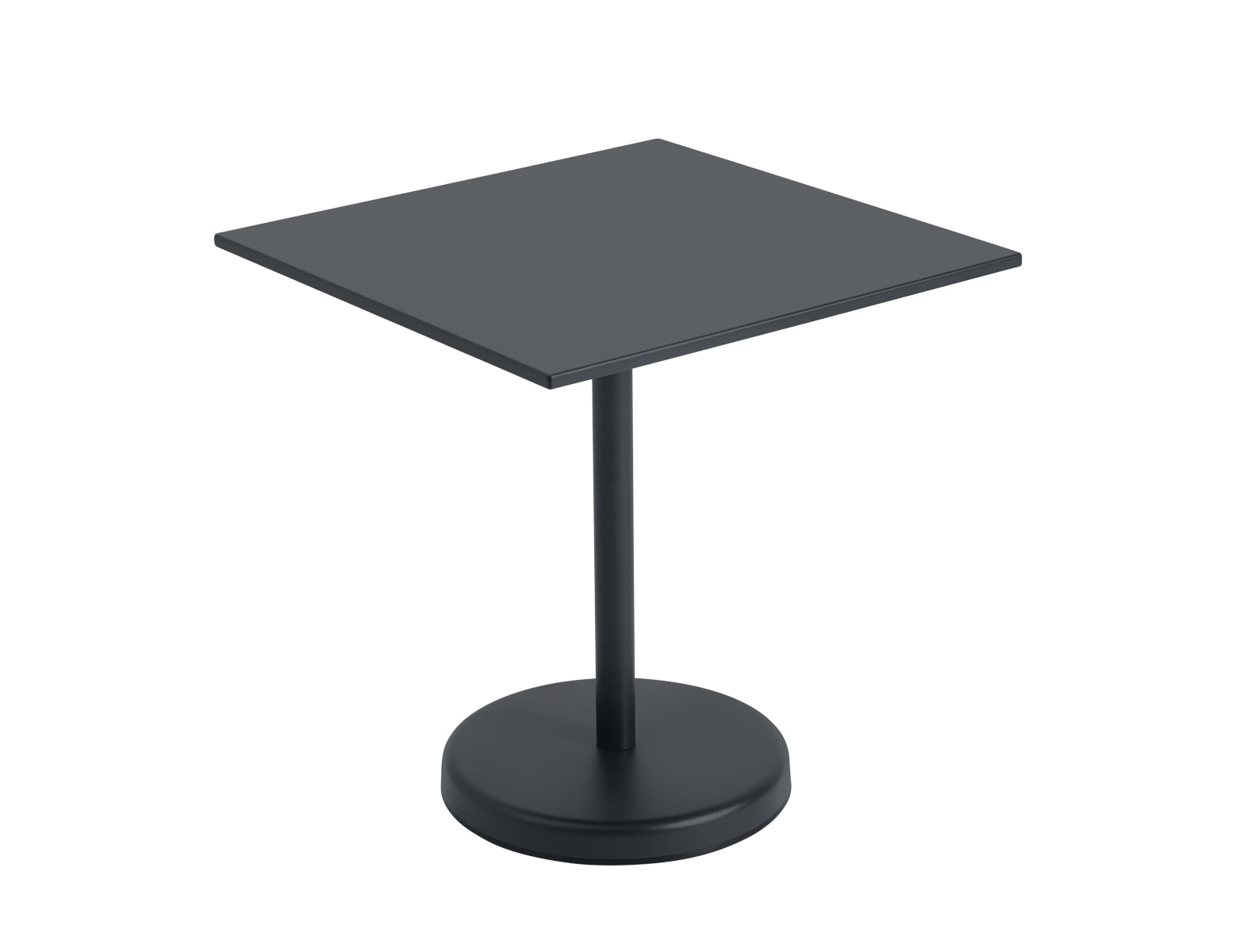 Linear Steel Tisch, 70 x 70 cm, anthrazit black
