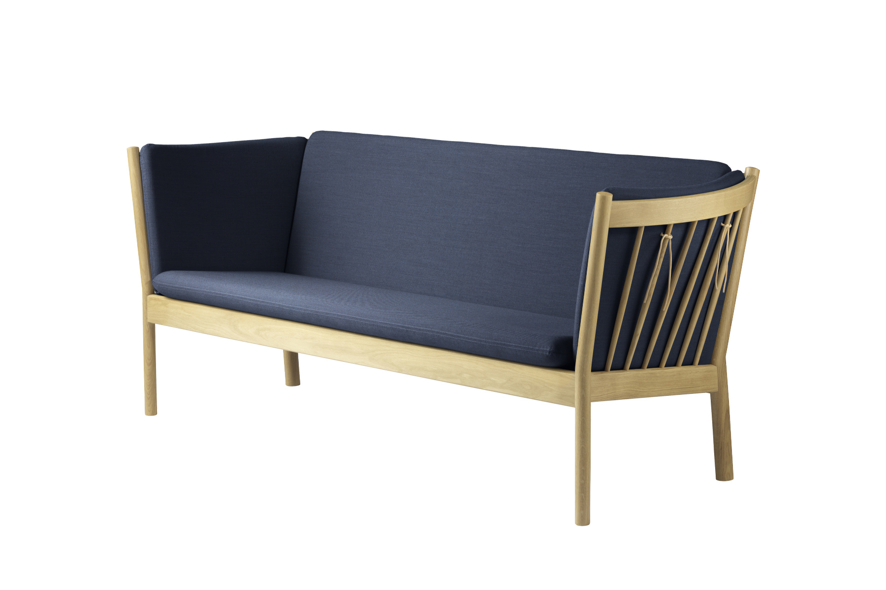 J149 Sofa 3-Sitzer, eiche natur / dunkelblau