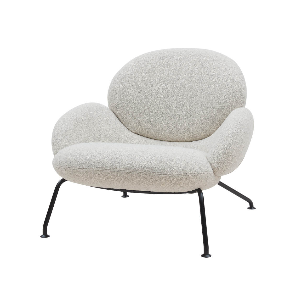 Softline Baixa Sessel, moderner Lounge-Sessel mit weicher Polsterung, komfortables Sitzen, skandinavisches Design