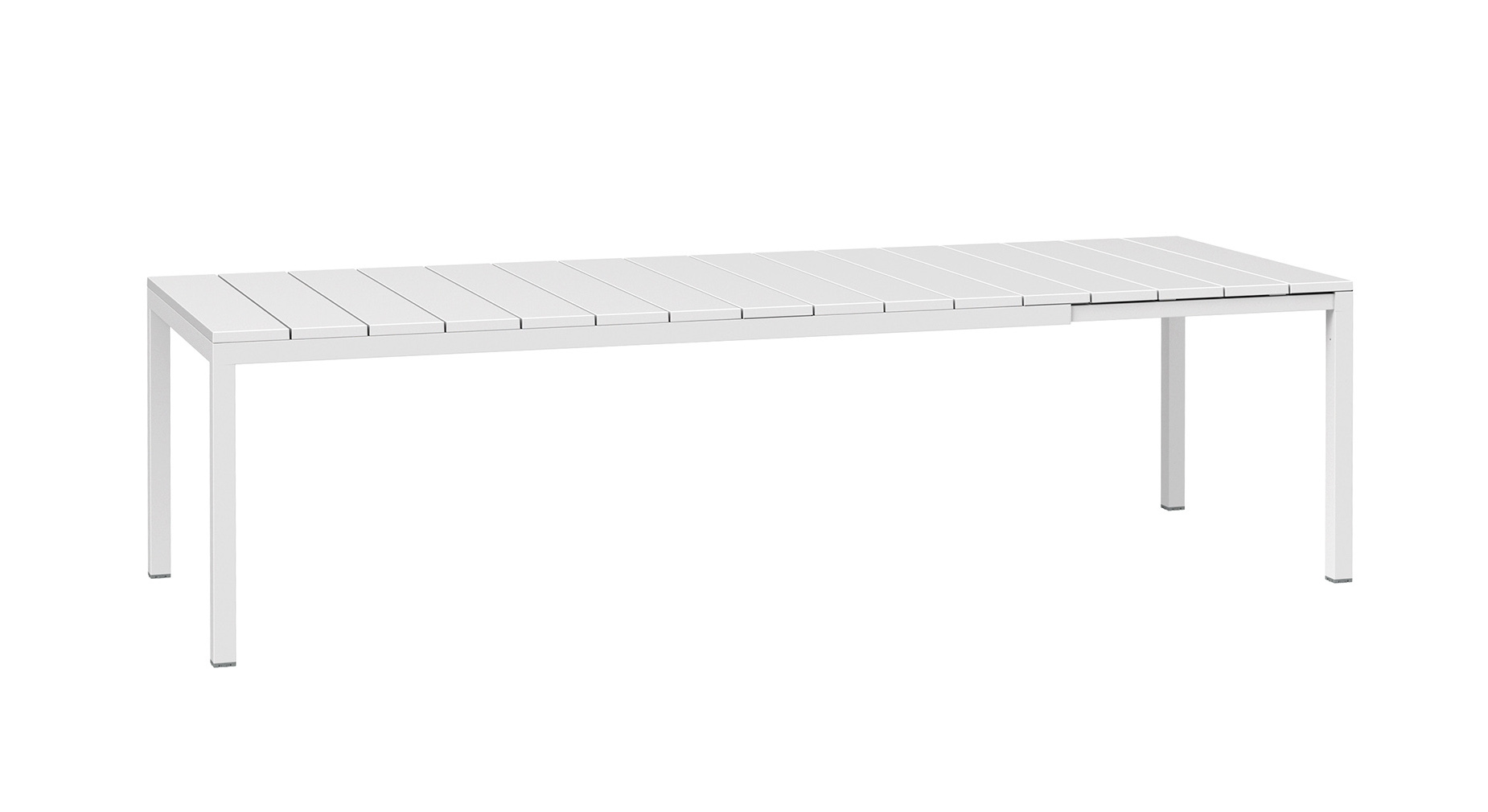 Nardi Rio Ausziehtisch 210 cm weiß, Outdoor-Tisch, wetterfest, langlebig, modernes italienisches Design
