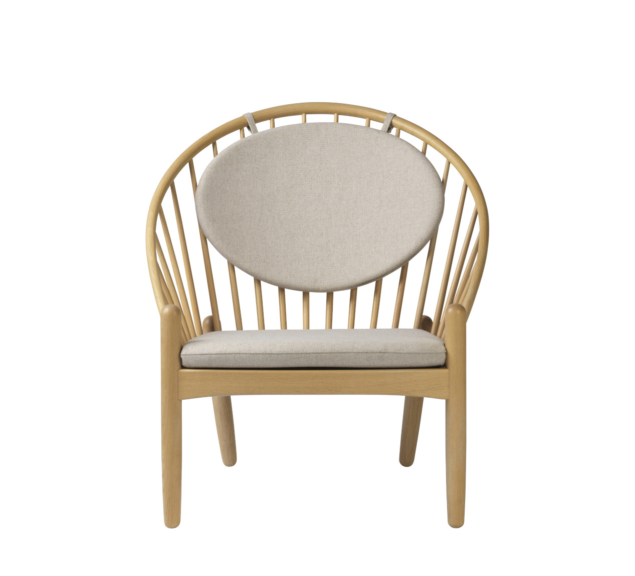 FDB Møbler J166 Jørna Sessel, nordisches Design, FSC®-Holz, Eiche natur, beige, nachhaltig, funktional