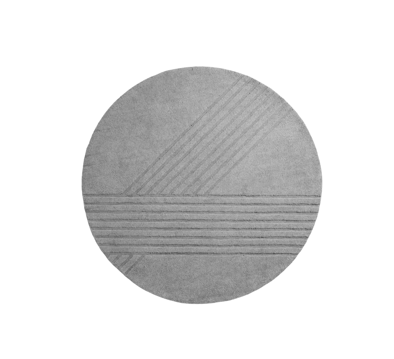 Kyoto Teppich, Ø 200 cm, grey