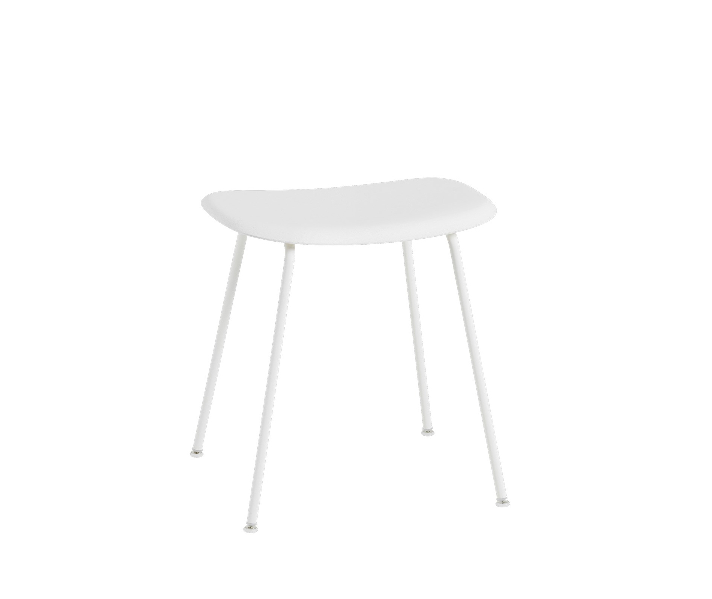 Fiber Stool, tube base, natural white / weiß Fiber Stool, tube base, natural white / weiß