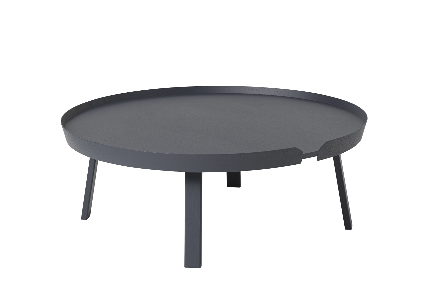 Muuto Around Couchtisch Ø 95 cm in Anthrazit – skandinavisches Design für stilvolle Wohnzimmer Muuto Around Couchtisch Ø 95 cm in Anthrazit – moderner Designertisch für elegante Wohnzimmer