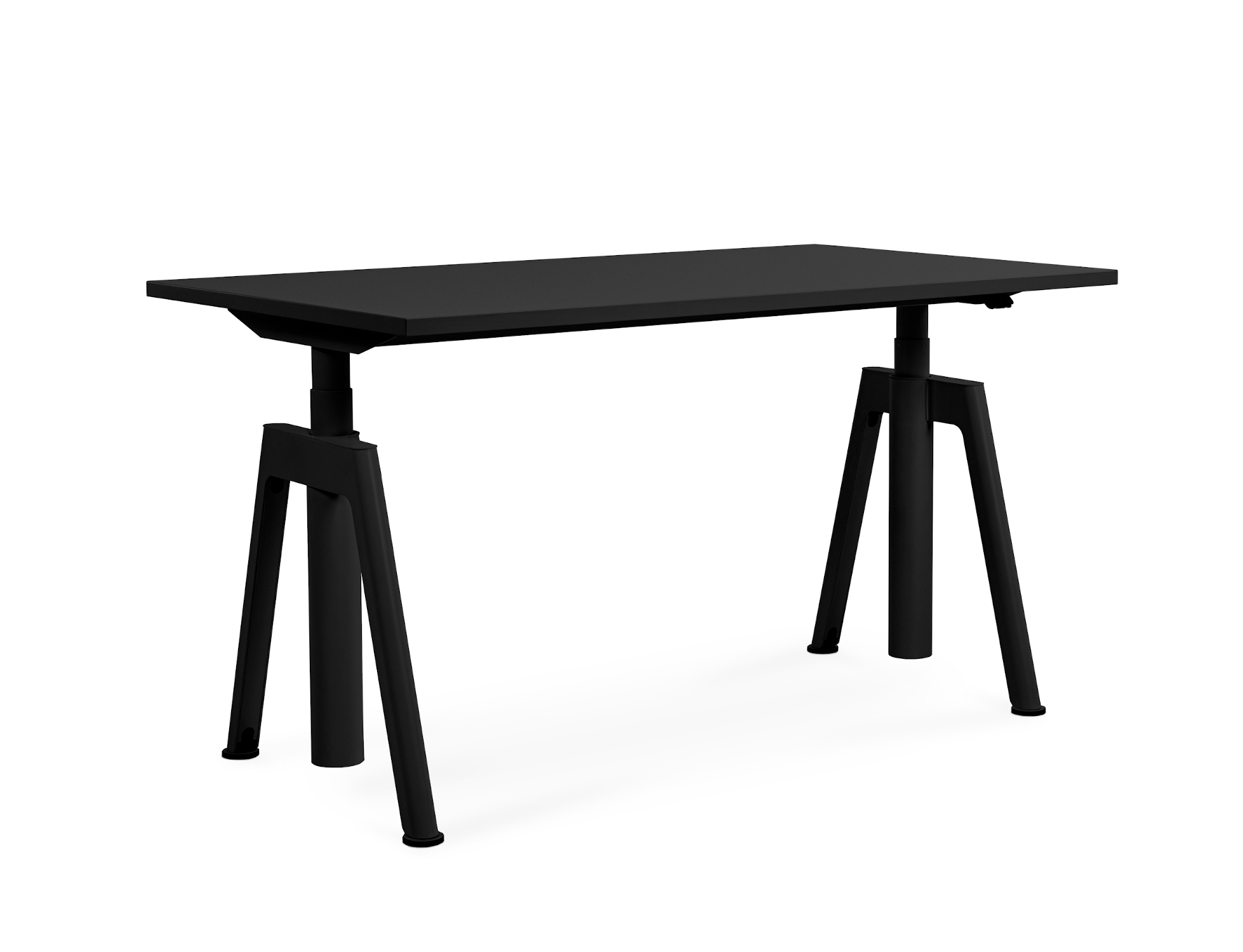 Plus Sit & Stand Schreibtisch, 180 x 90 cm, schwarz