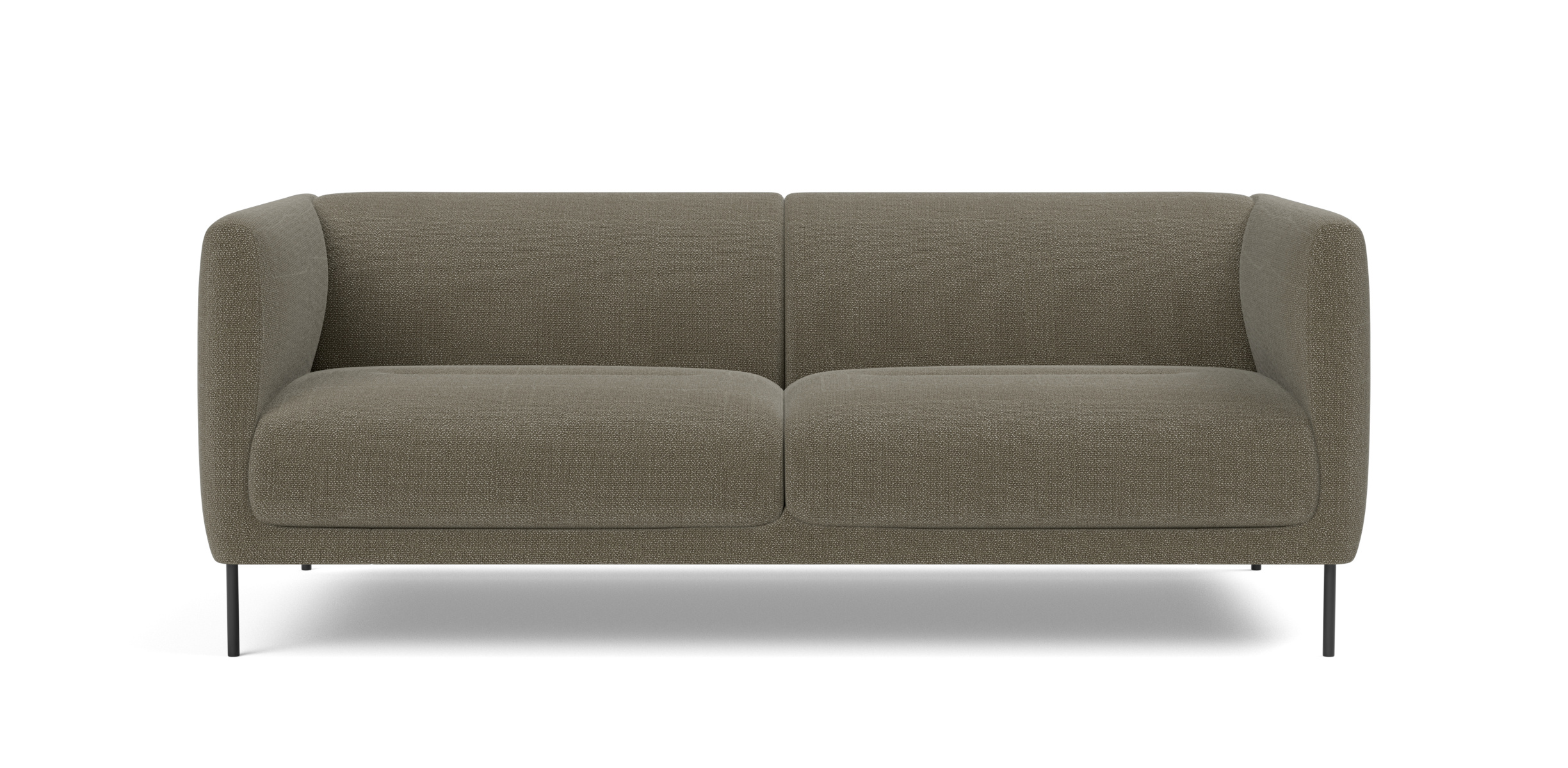 Konami Sofa 2-Sitzer, schwarz / sisu 0105