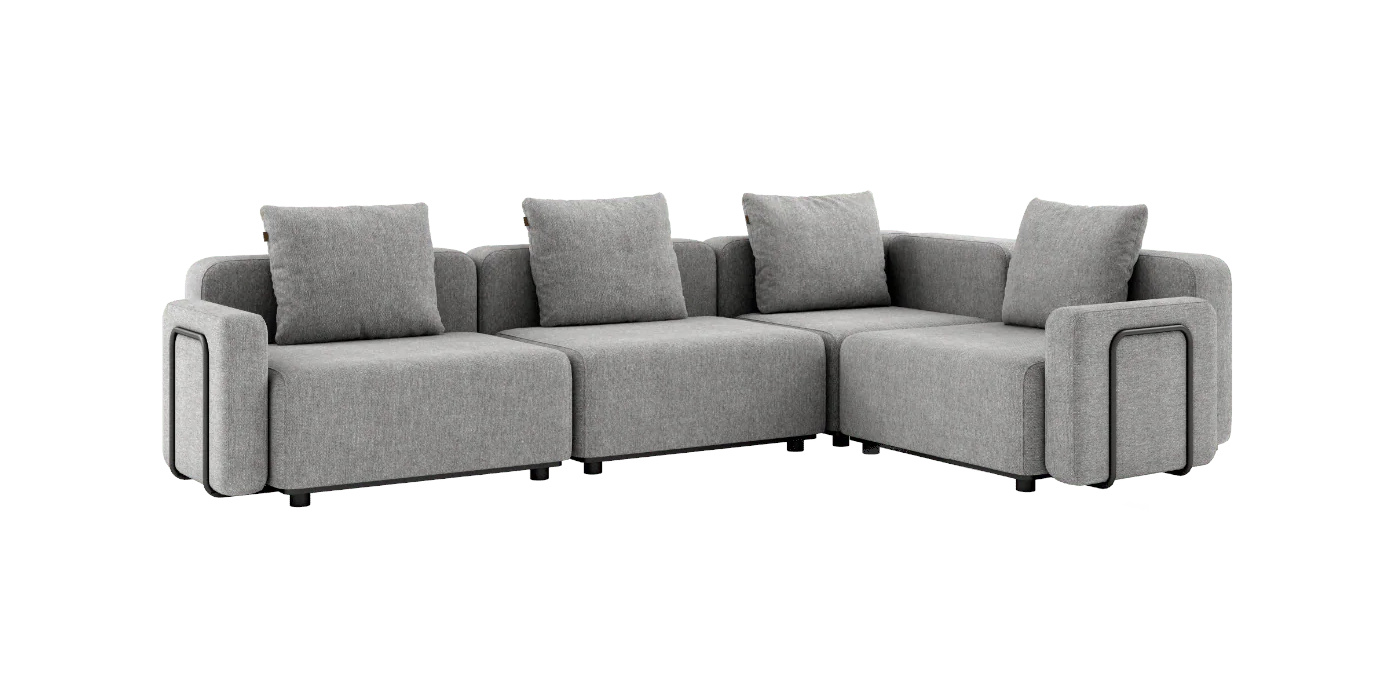 Cobana Ecksofa 4-Sitzer mit Armlehne, cobana sand melange
