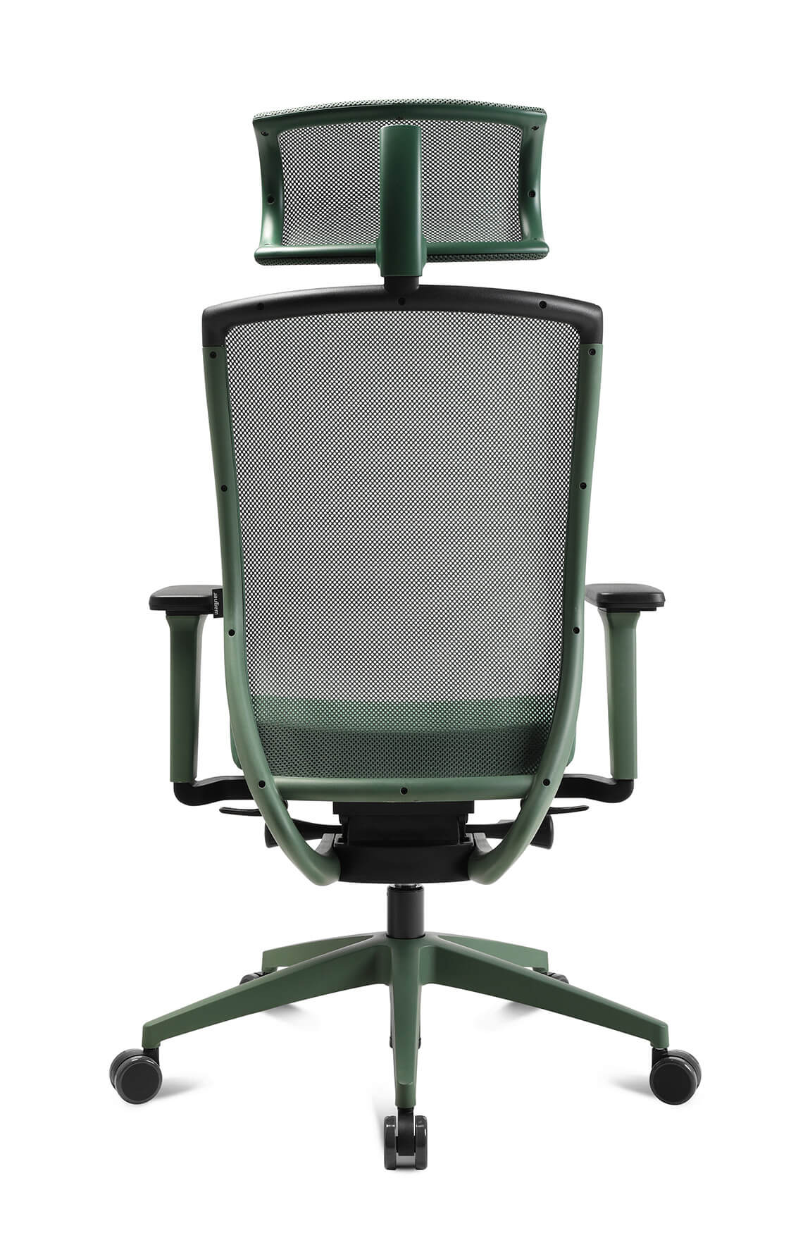 Moderner Wagner Titan Green Bürostuhl in Grün mit Kopfstütze, Rückenentlastung, flexiblem Sitzgefühl und ergonomischen Features