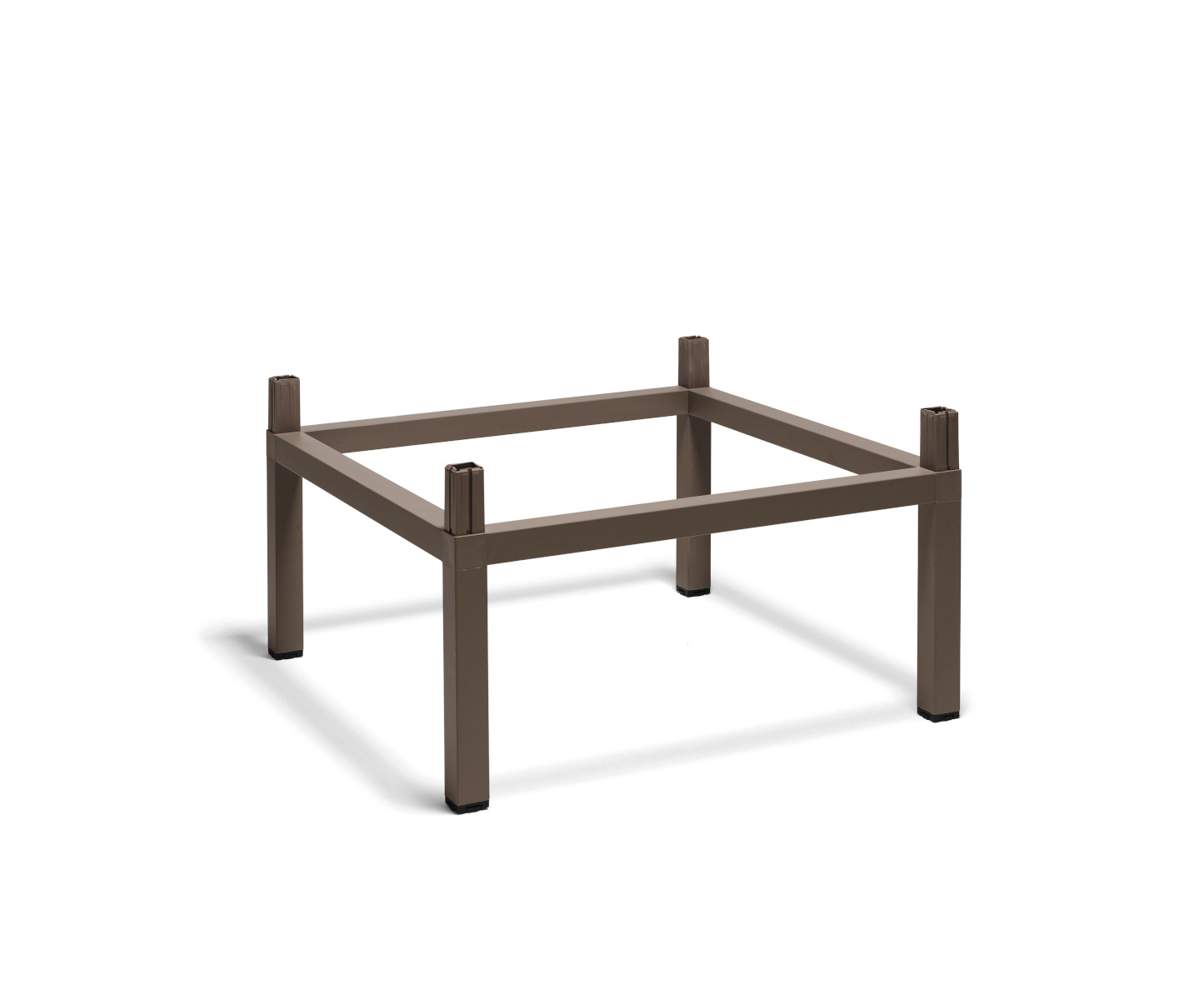 Nardi Cube Untergestell 70x70 cm, Outdoor-Tischgestell, robust, wetterfest, italienisches Design, Tabacco