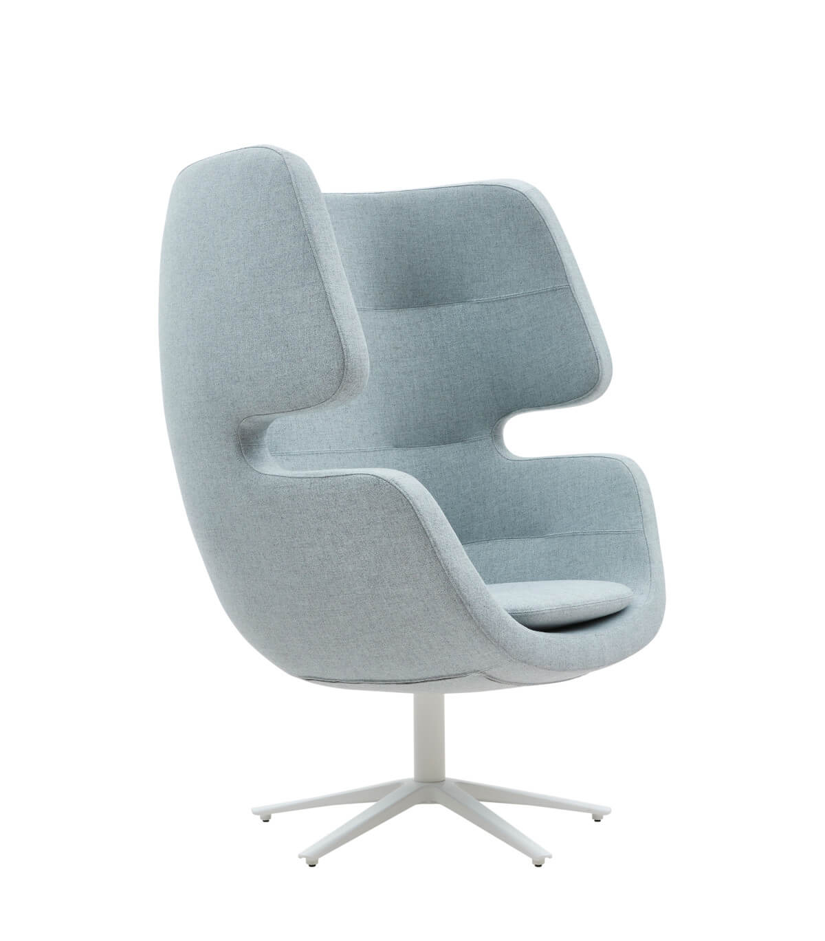 Moai Drehsessel von Softline, komfortabler Design-Sessel mit runder Form, gepolstert, ideal für Wohn- und Loungebereiche