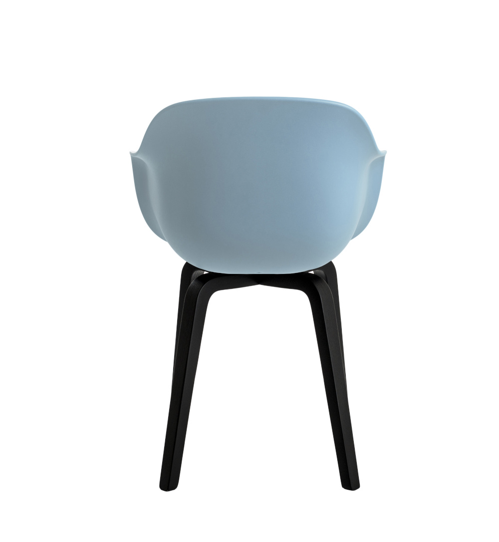 Magis Substance Armlehnstuhl, Esche schwarz/hellblau, komfortabel, modernes Design, langlebiger Armlehnstuhl