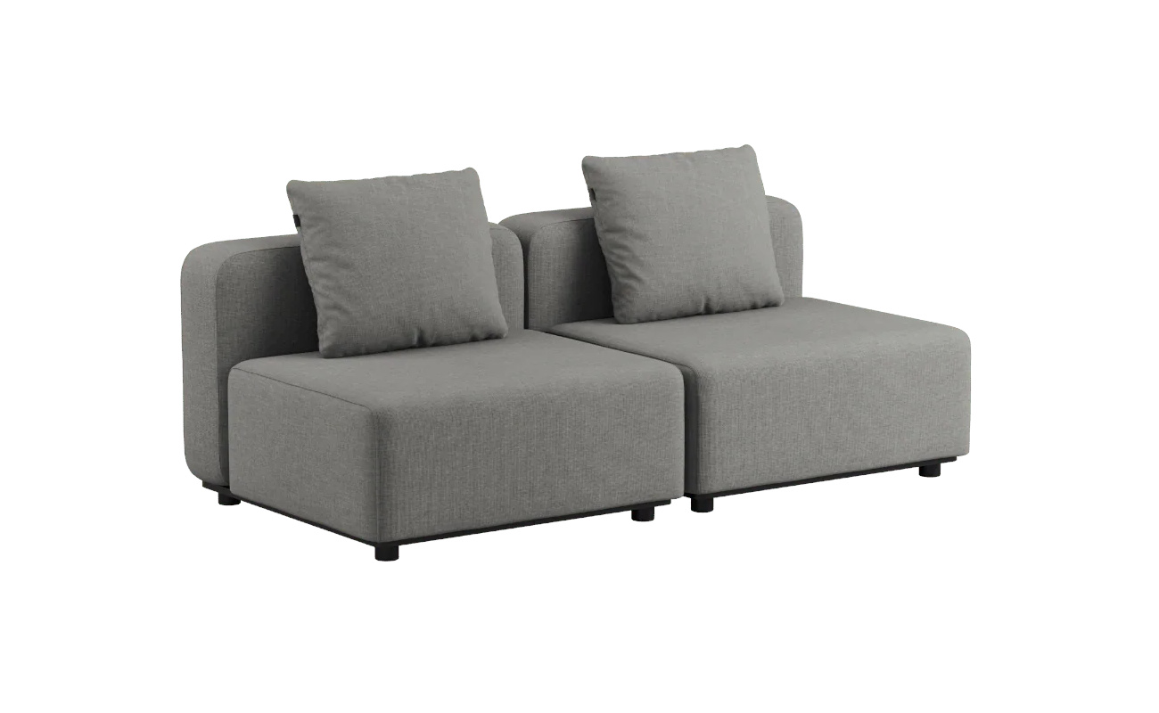 Cobana Loungesofa 2-Sitzer ohne Armlehnen, kirra grey