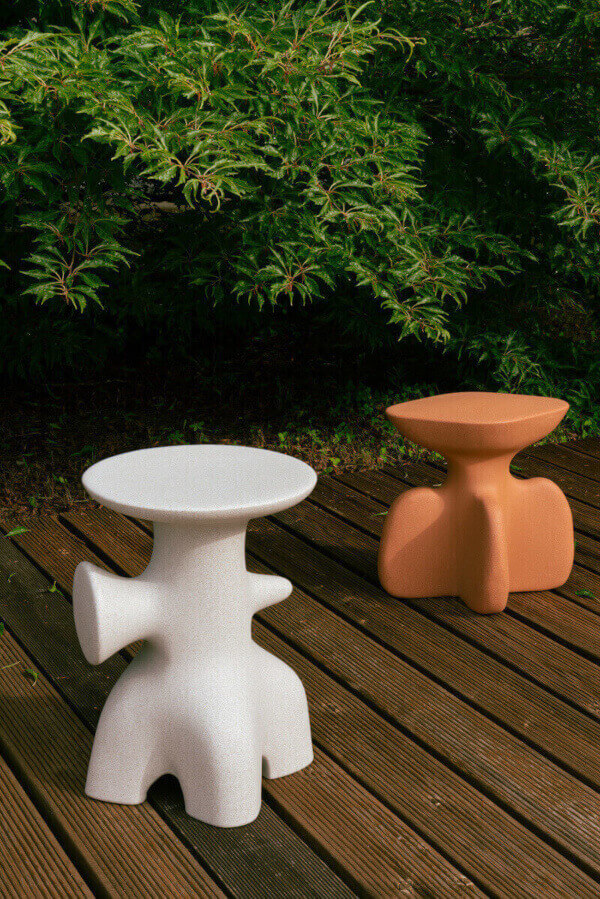 Archeo Hocker, hoch, terracotta orange