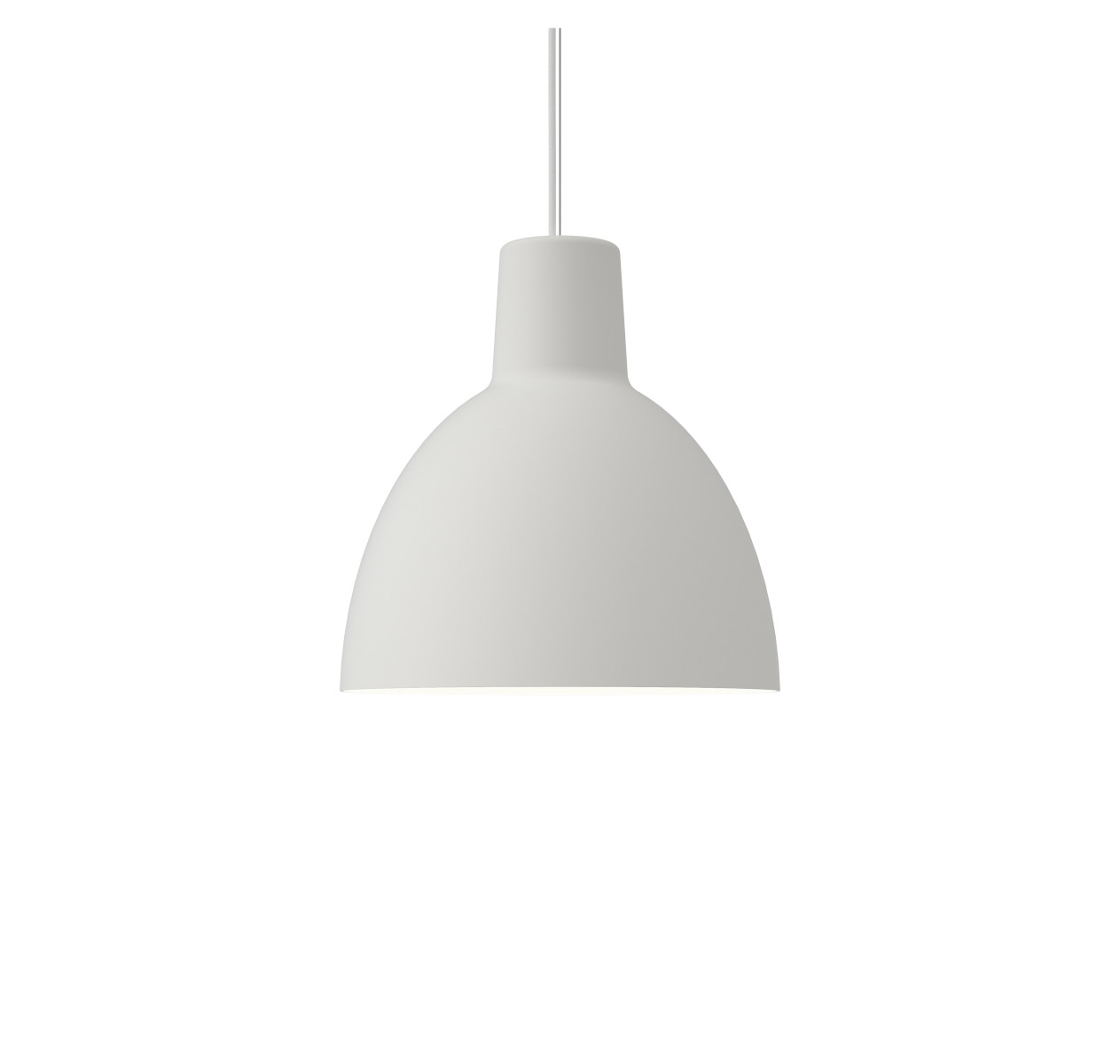 Louis Poulsen Toldbod Pendelleuchte Ø 40 cm weiß, moderne Designleuchte, hochwertige Materialien, stimmungsvolle Beleuchtung