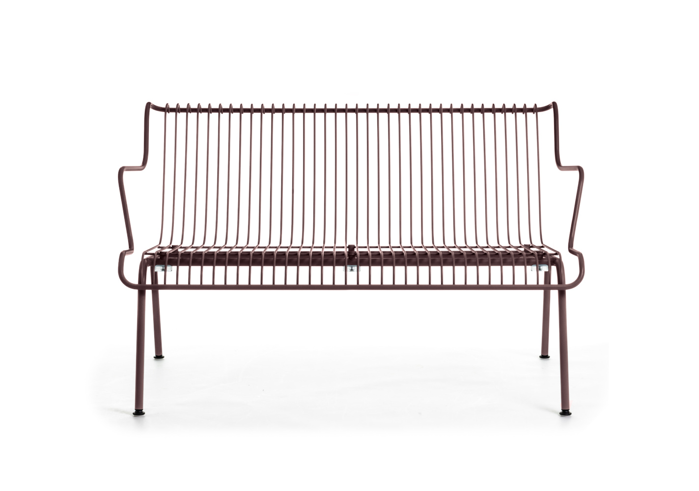Magis South Bank 70 cm, bordeaux, wetterfeste Outdoor-Bank, ergonomisch, langlebig, modernes Design