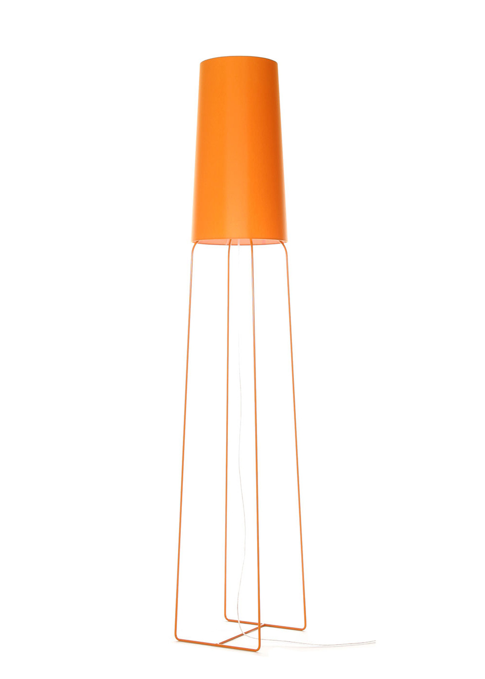 SlimSophie Stehleuchte von FRAUMAIER in Orange, slim Design, dimmbar, LED, modernes minimalistisches Wohnzimmerlicht