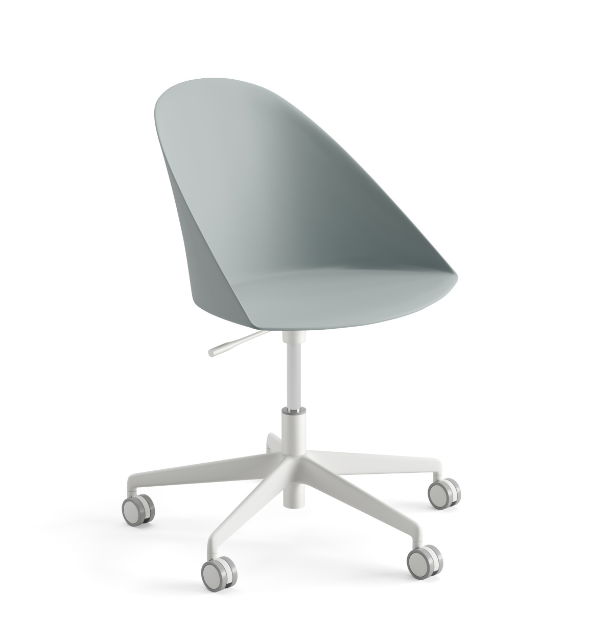 Cila Go Drehstuhl, kunststoff, weiß / graublau #2308