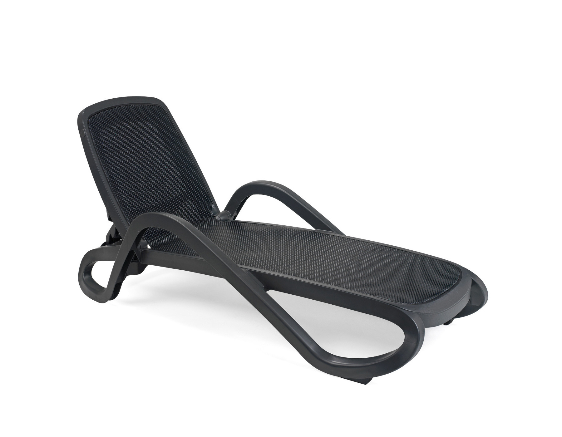 Nardi Alfa Gartenliege anthrazit, wetterfest, langlebig, leicht, ergonomisch, italienisches Outdoor-Design