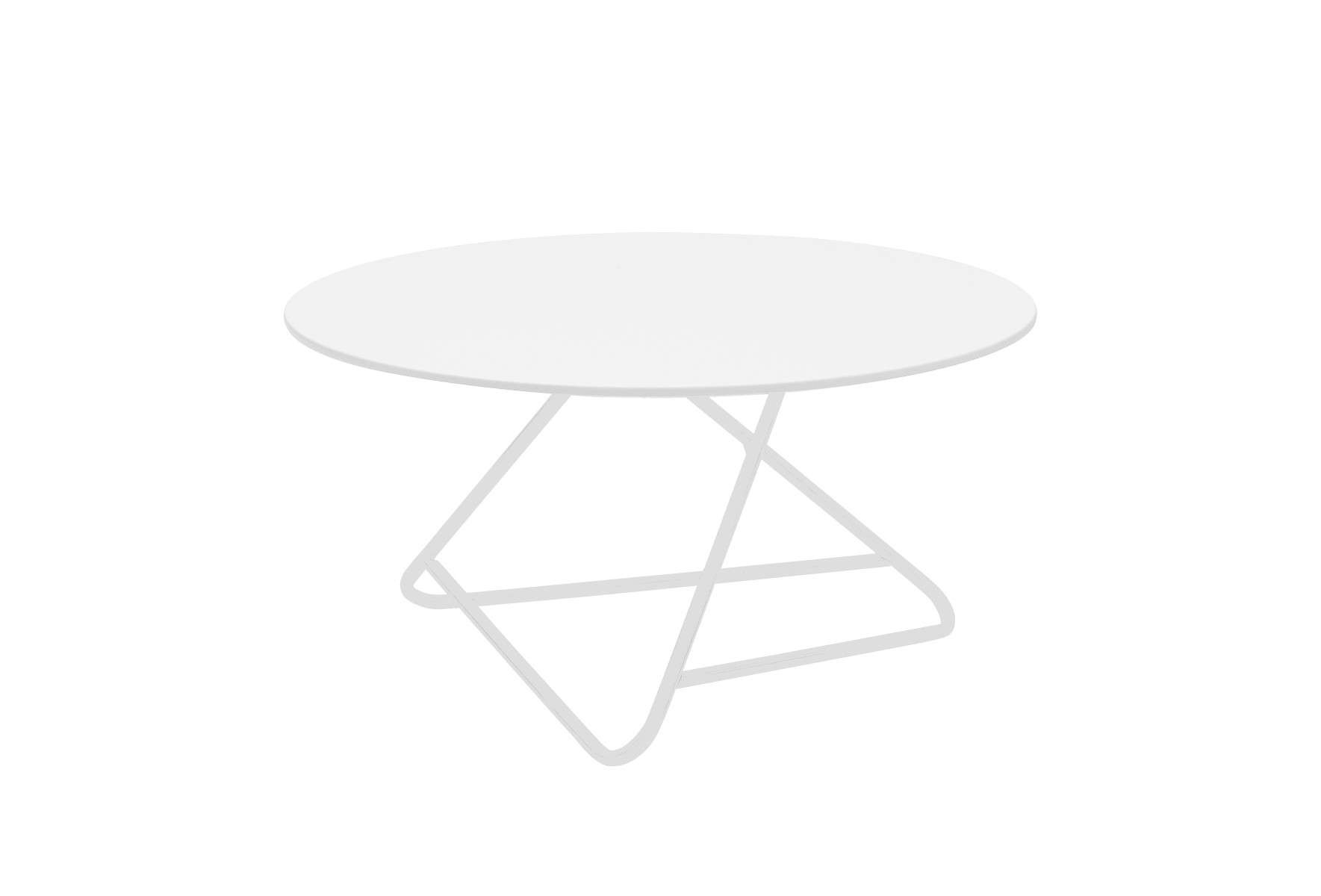 Softline Tribeca Beistelltisch weiß – moderner Design-Beistelltisch aus Metall für Wohnzimmer und Sofa