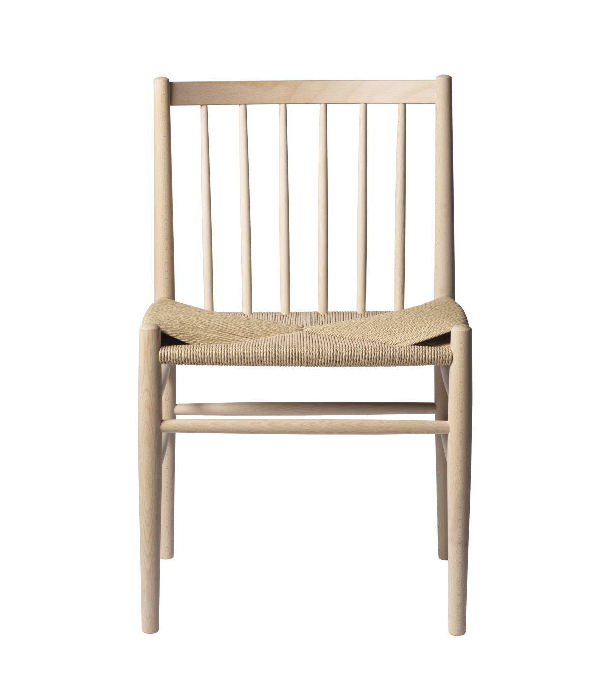 J80 Stuhl, buche weiß / naturgeflecht