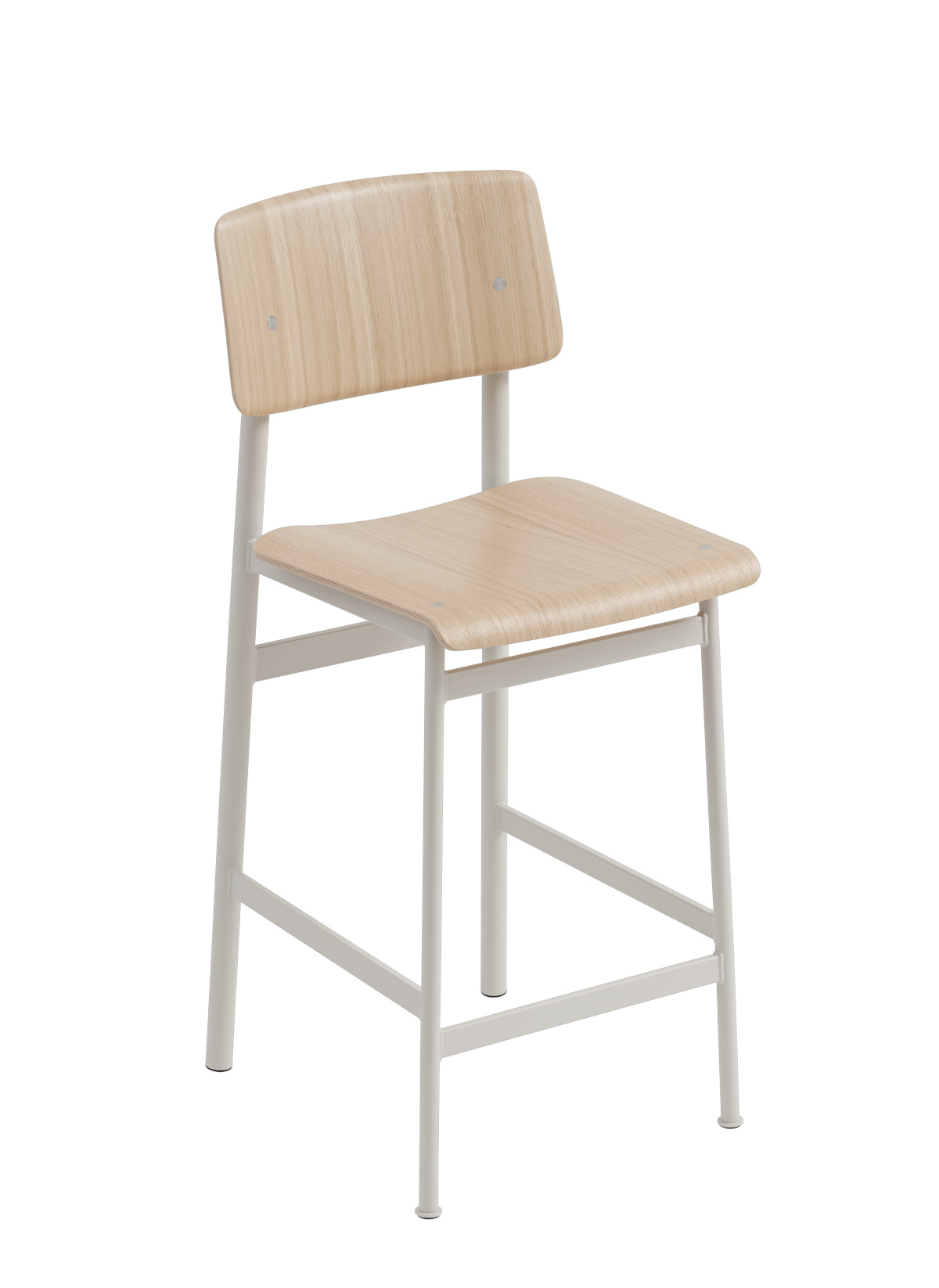 Loft Barhocker, höhe 65 cm, eiche natur / grau