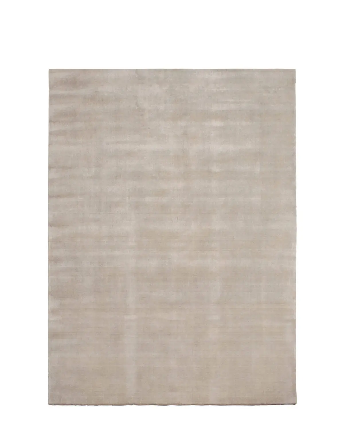 Rechteckiger Massimo Copenhagen Earth Bamboo Teppich in Soft Grey mit heller, neutralgrauer Farbgebung und dezent changierender Oberfläche.