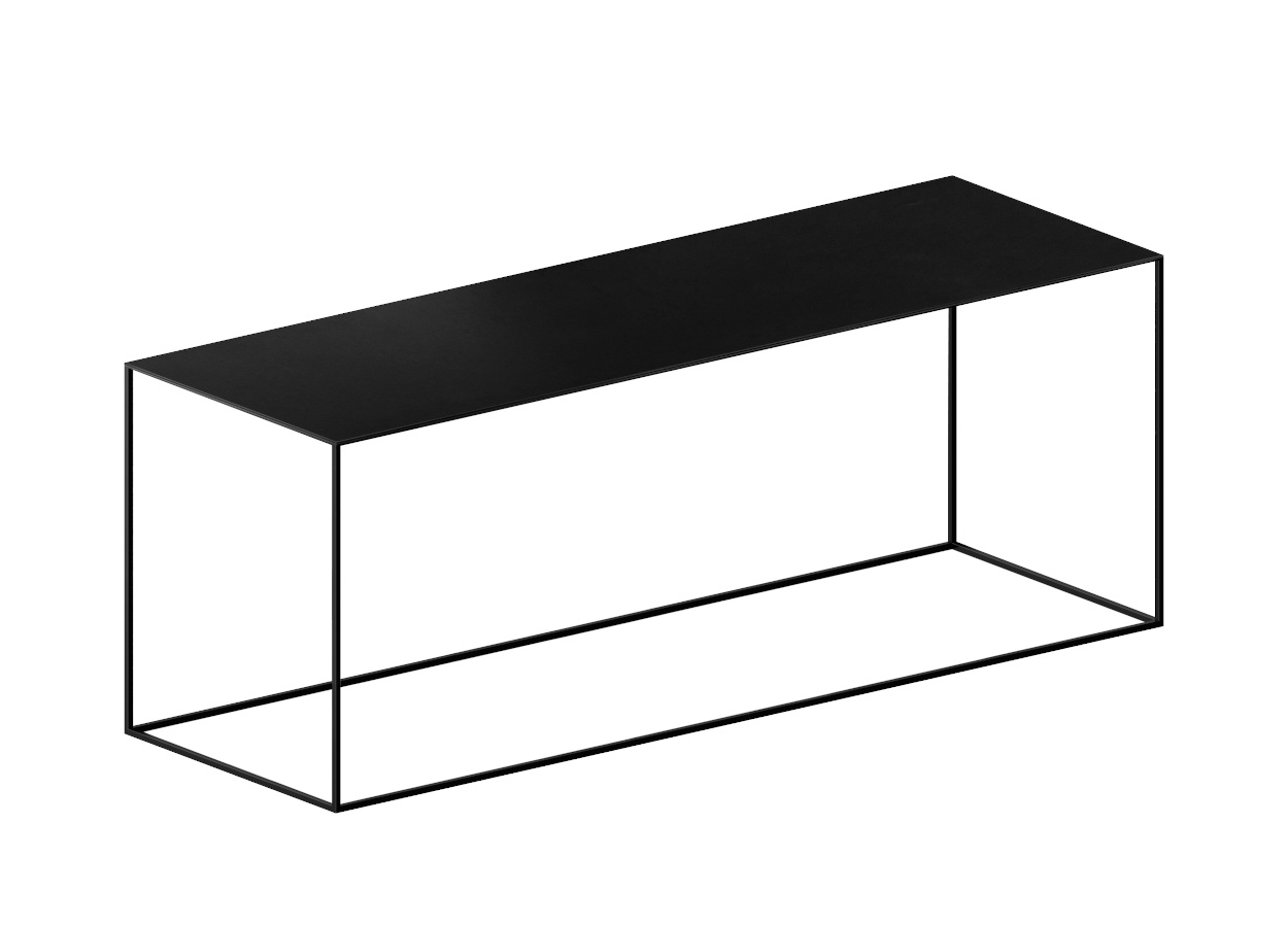 Slim Irony Beistelltisch, 124 x 41 cm, kupferschwarz