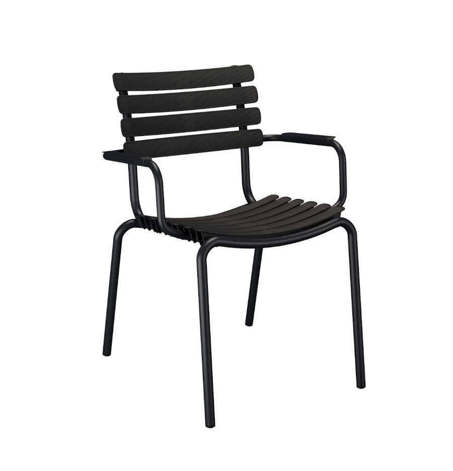 Reclips Armlehnstuhl, schwarz