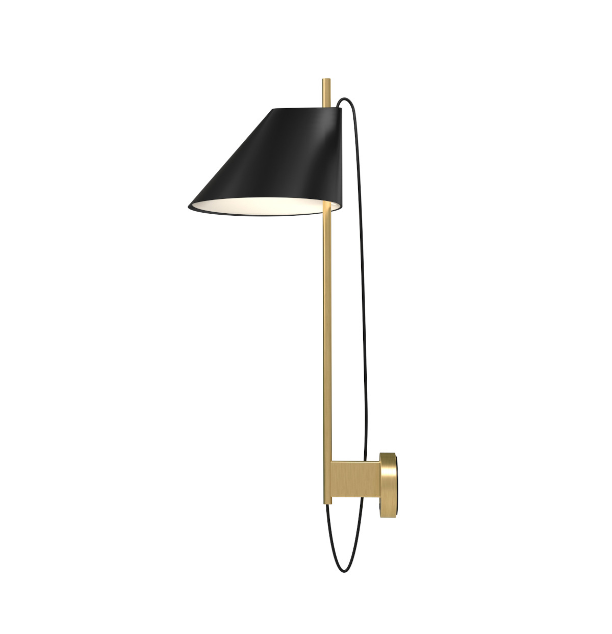 Louis Poulsen Yuh Wandleuchte brass schwarz, verstellbar, minimalistisch, LED, skandinavisches Design für Wandbeleuchtung