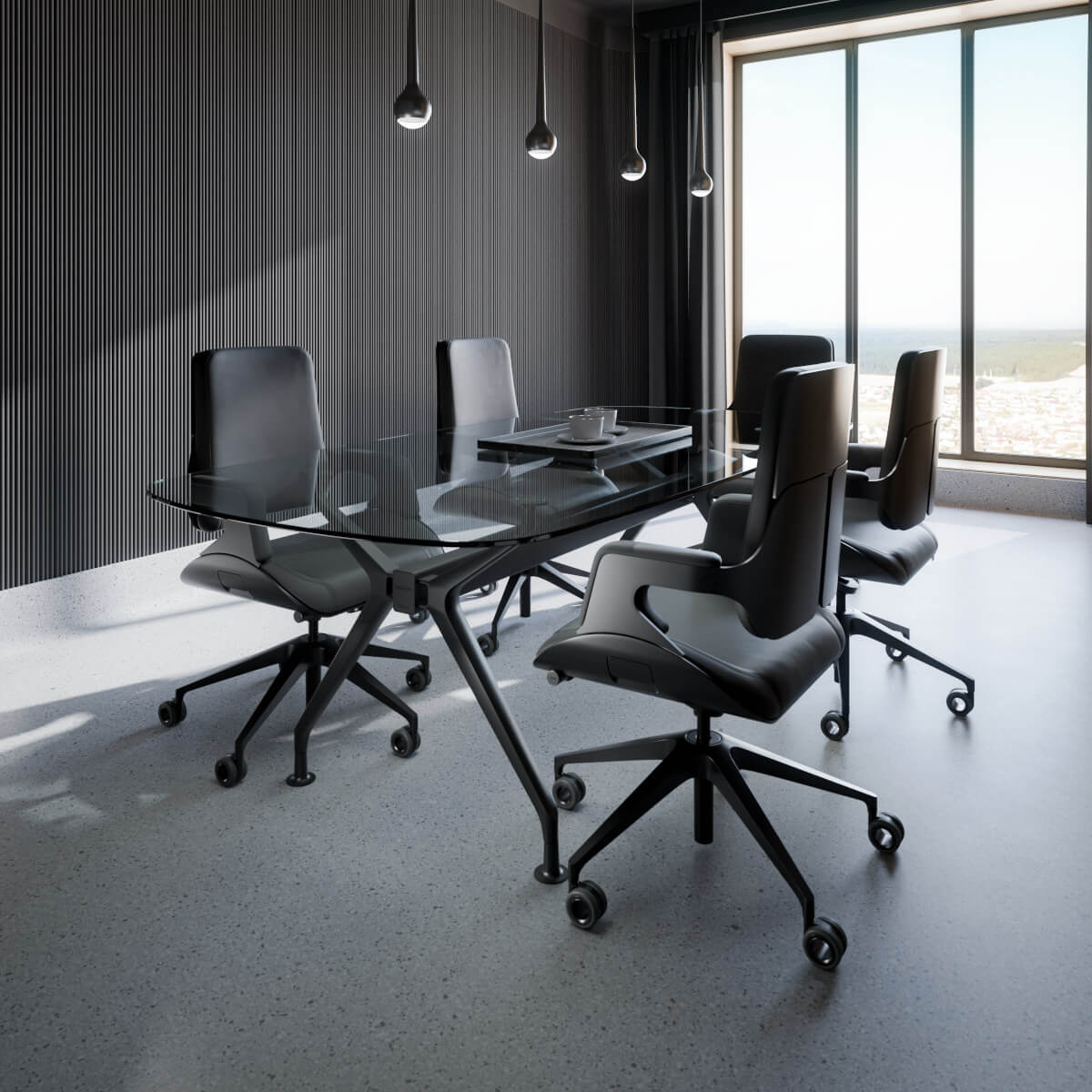 Interstuhl Silver 890S Tisch für Konferenzräume, stabil, höhenverstellbar, modernes Büro-Design, langlebig