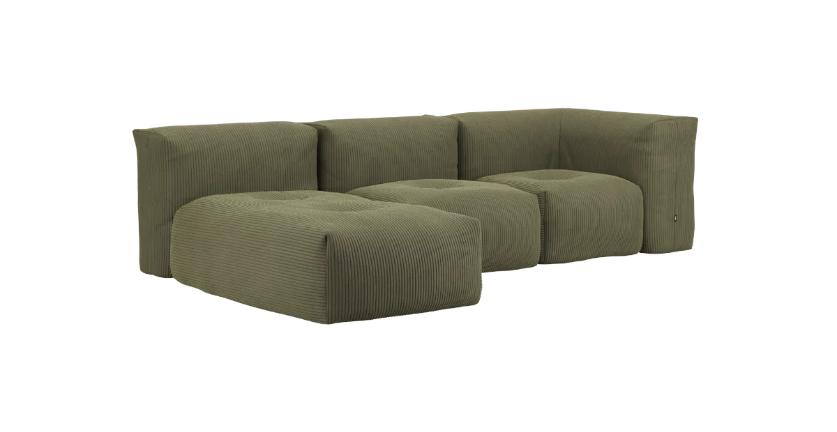 Soft Loungesofa 3-Sitzer, corduroy olive