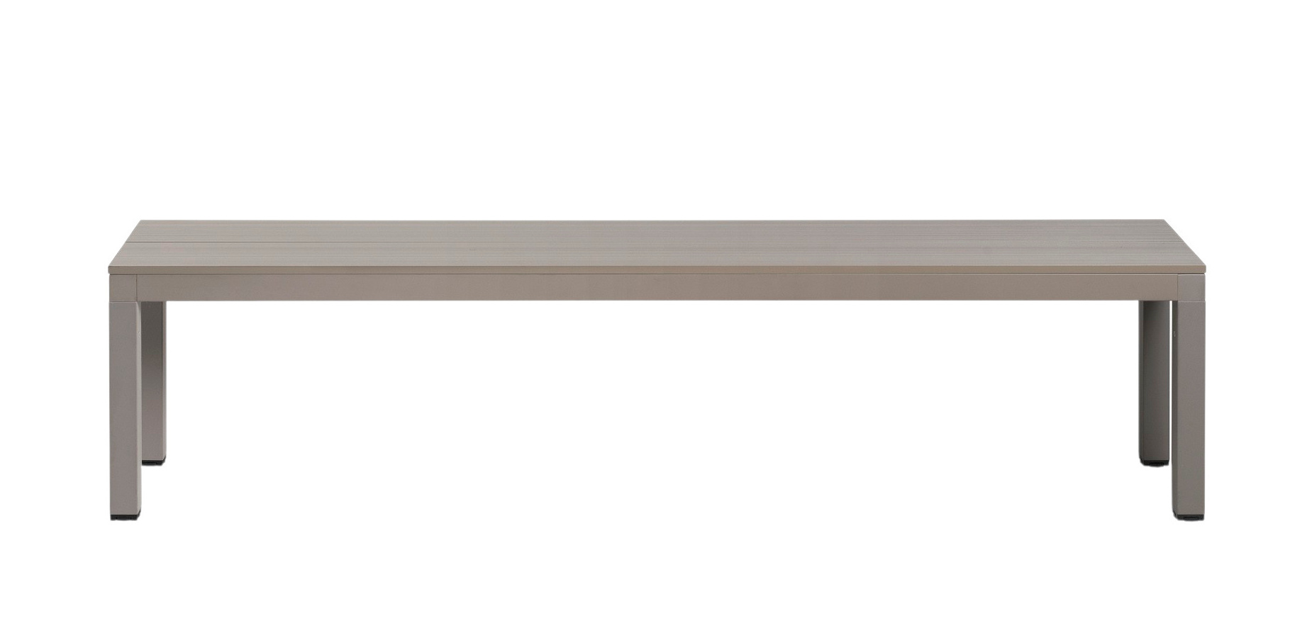 Nardi Rio Alu Gartenbank tortora, modernes Outdoor-Möbel, wetterfest, langlebig, leicht, italienisches Design