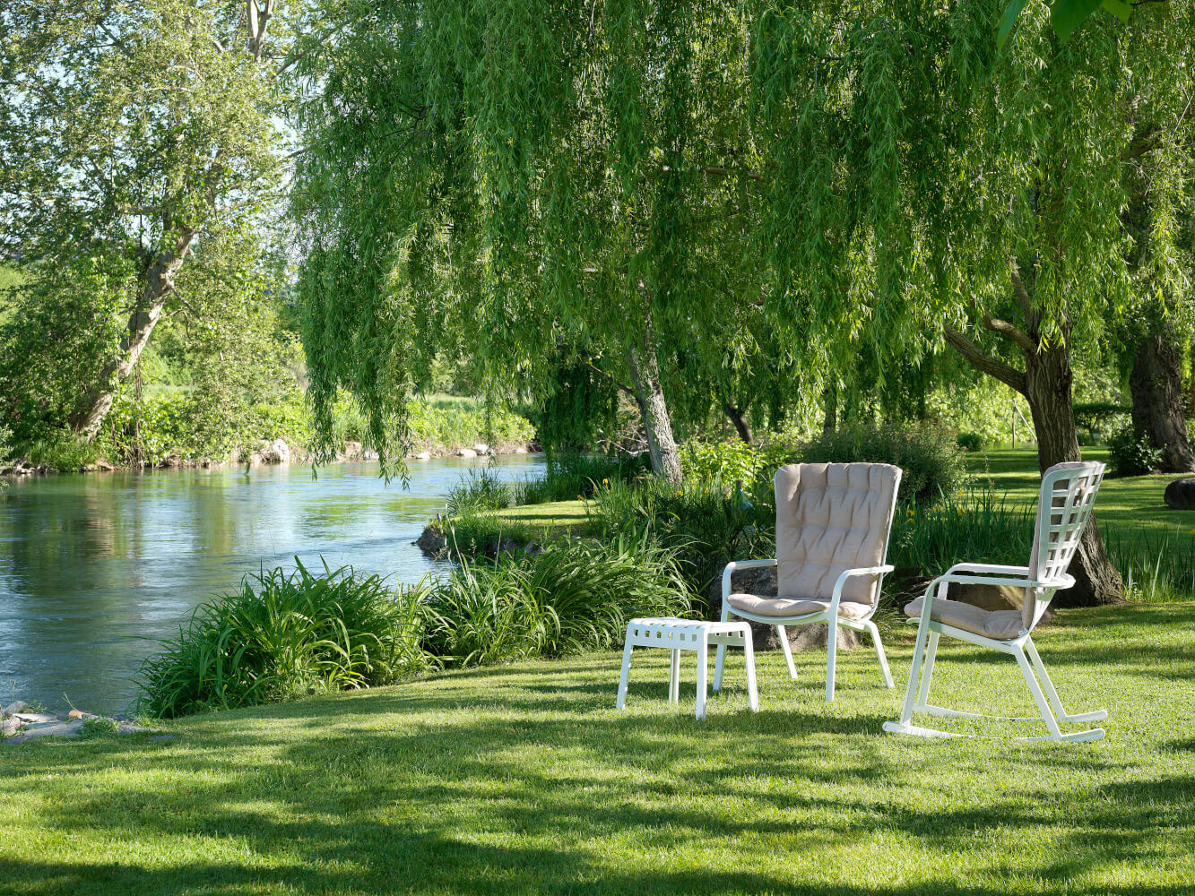 Nardi Poggio Hocker aus hochwertigem, wetterfestem Material für stilvolle Outdoor-Bereiche und Terrassen