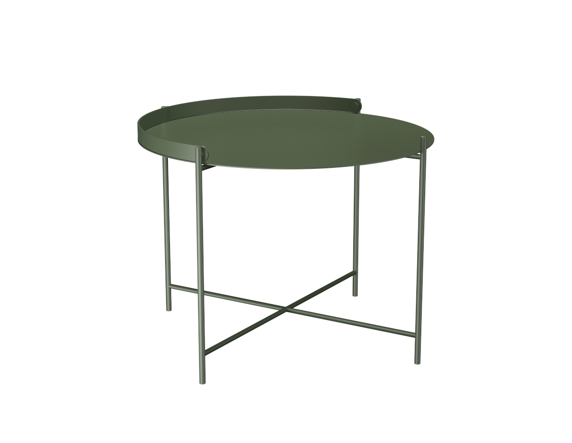 Edge Beistelltisch, Ø 62 cm, olive green