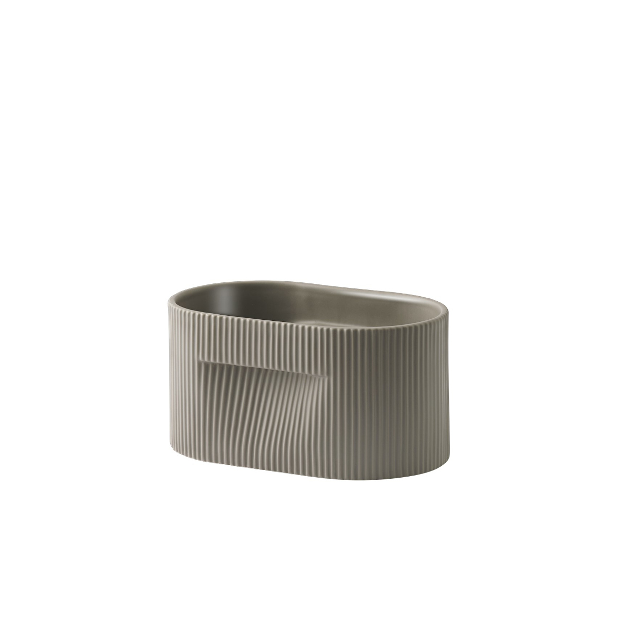 Muuto Ridge Pflanzentopf, Höhe 13 Cm, Taupe