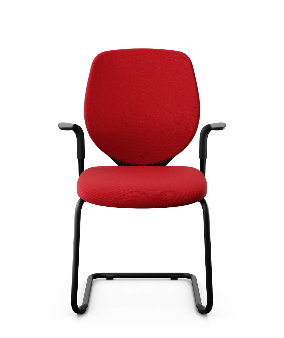 Giroflex 353-7503 Besucherstuhl mit Polsterrücken, bequemen Armlehnen und modernem Freischwinger-Gestell