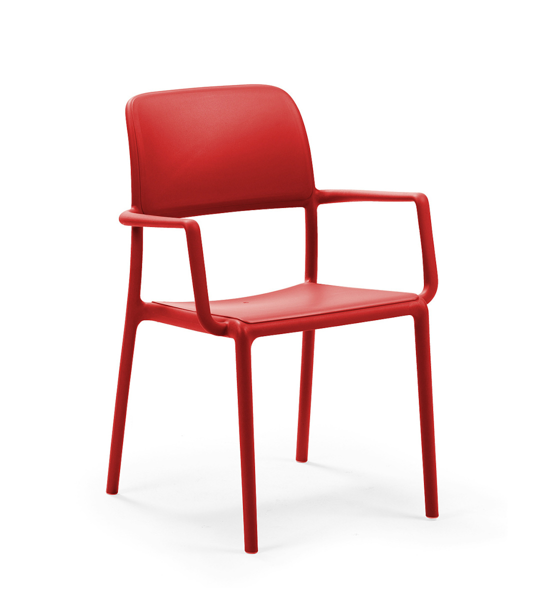 Nardi Riva Armlehnstuhl rosso, italienischer Outdoor-Stuhl, wetterfest, leicht, langlebig, modernes Design