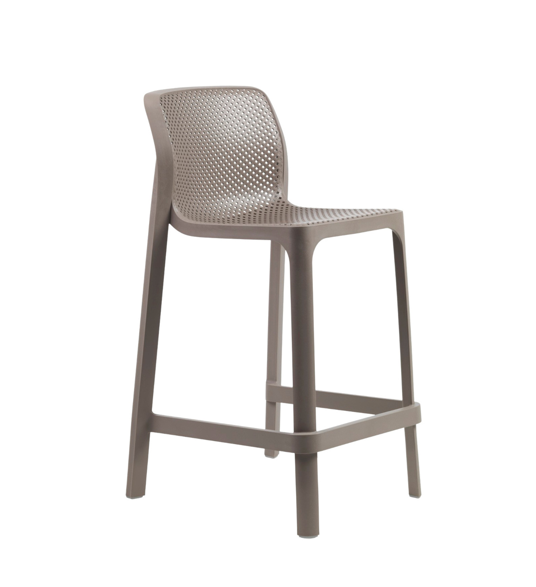 Nardi Net Barhocker 65 cm, tortora, italienischer Outdoor-Barhocker, wetterfest, leicht, modernes Design