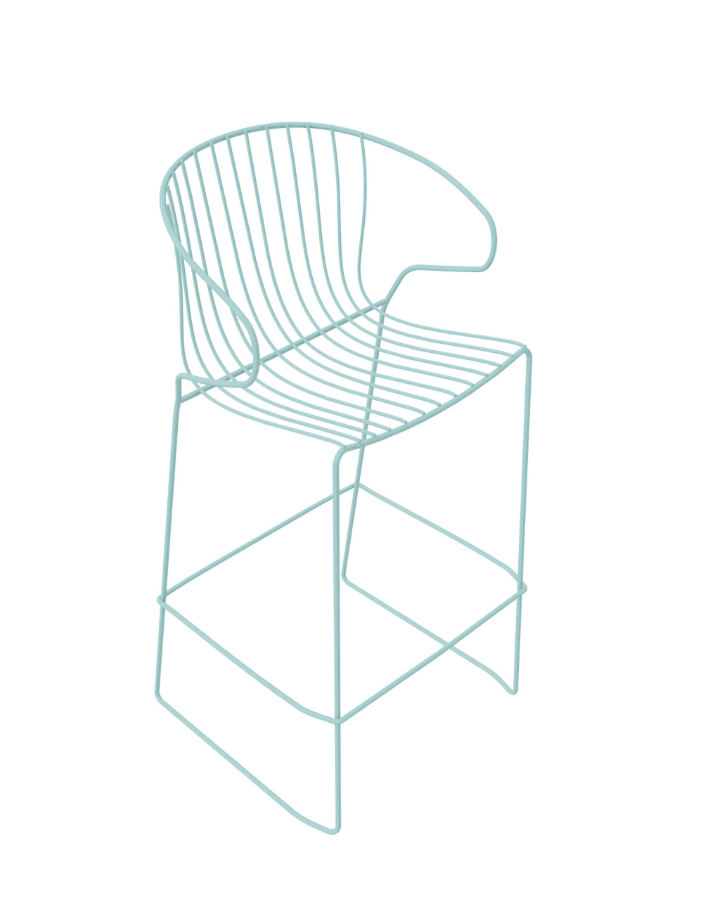 Bolonia Barhocker, höhe 65 cm, lichtgrün