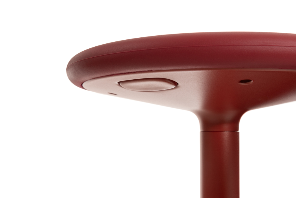 Magis Tibu Barhocker, Red Bordeaux, ergonomischer Barstuhl, höhenverstellbar, modernes, langlebiges Design