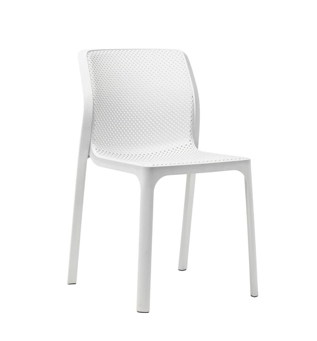 Nardi Bit Gartenstuhl weiß, italienisches Outdoor-Design, leicht, wetterfest, langlebig, komfortabel