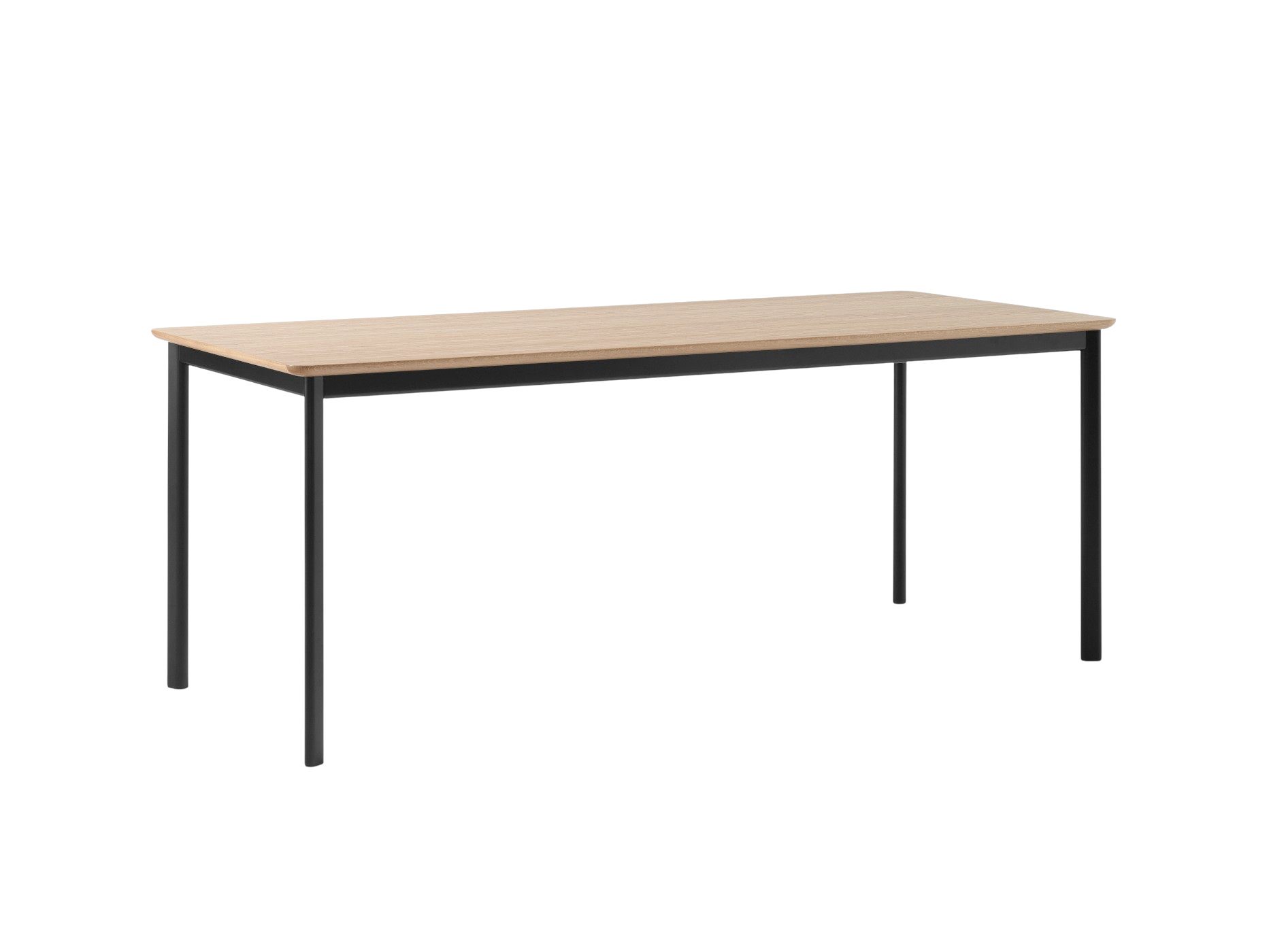 Drip HW116 Esstisch, 193 x 83 cm, schwarz / eichenfurnier